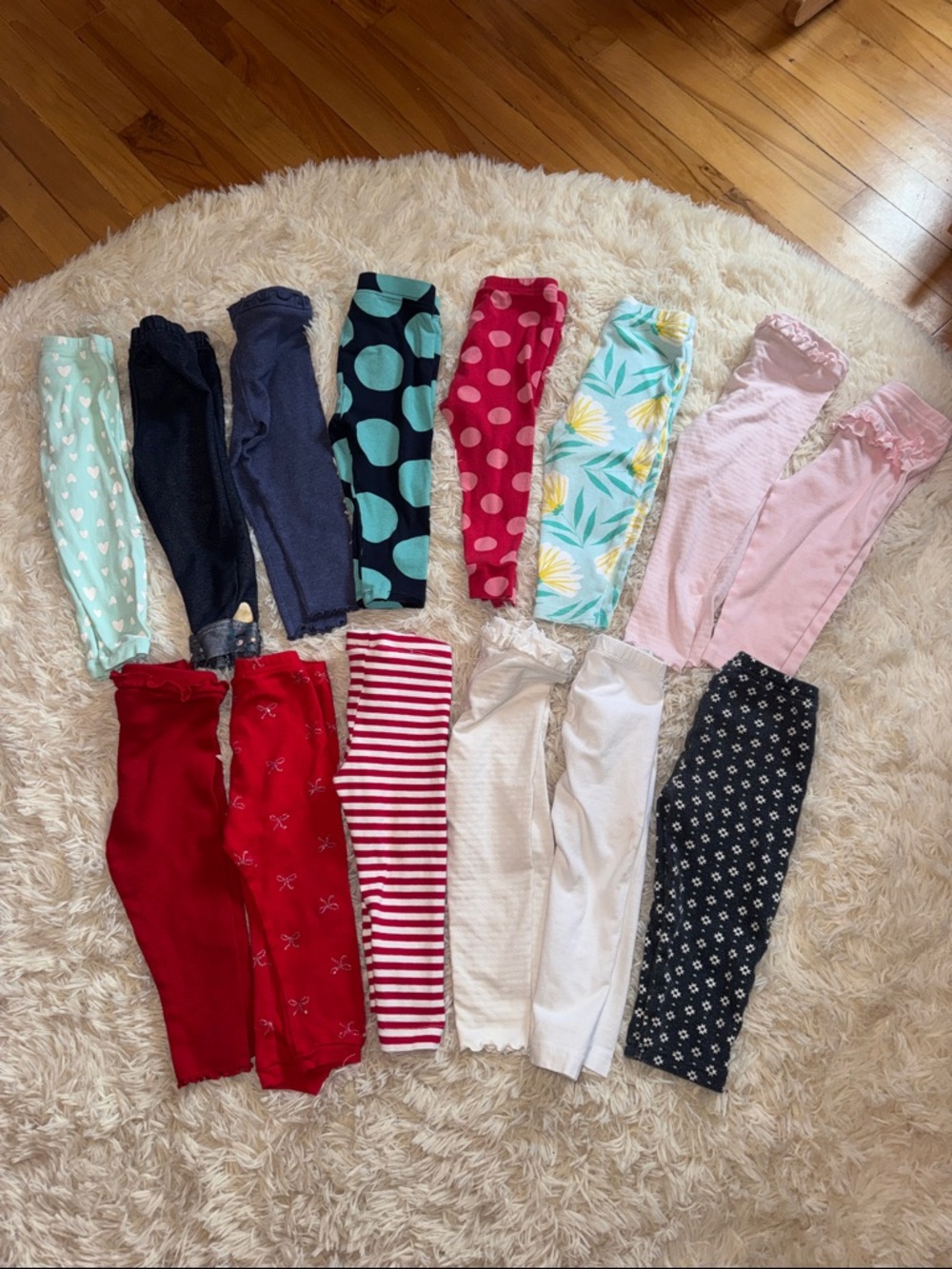 Kids' Mixed Color Leggings Pack - Soft Everyday Bottoms—14 pairs total